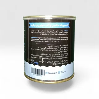 کنسرو گربه بالغ سپکا (Sepka) پته با طعم سالمون و کدوحلوایی 800 گرم